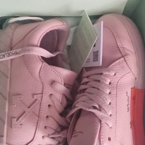 Pink Off-White Inspired Leather Sneaker for Women